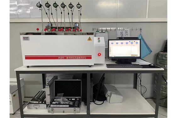 6 Stations Factory Outlet Computer Control Plastics HDT & Vicat Softening Temperature  Point Tester