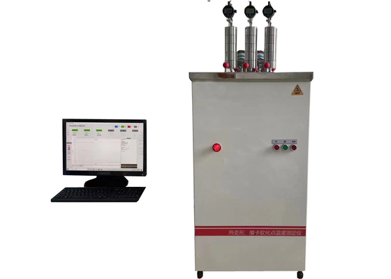 Computergesteuerte HDT-Vicat-Prüfmaschine für Kunststoffe mit einem maximalen Temperaturfehler von ± 0,5 °C